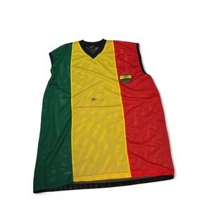 Multicolor Bob Marley Sleeveless Mesh Jersey
